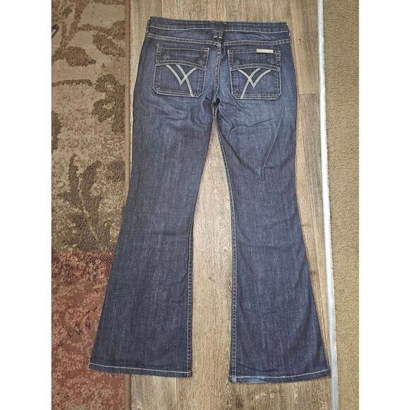 William Rast Freddie Flare Distressed Premium Jeans Size 28 EUC - Picture 3 of 10